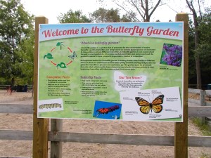 Welcome to the butterfly garden sign