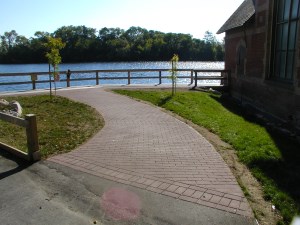 pathway to view the Otonabee River alongside the Dobbin Building