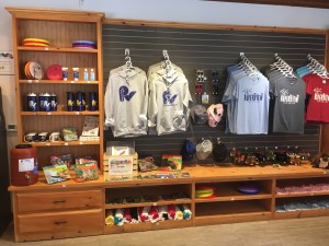 gift shop merchandise including clothing and toys