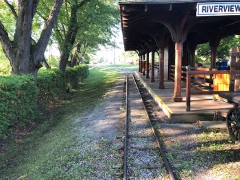 train track beside the Train Station