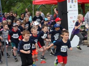 Join us for the 14th Annual Fun Run & Walk Fundraiser! group of children running at the starting line