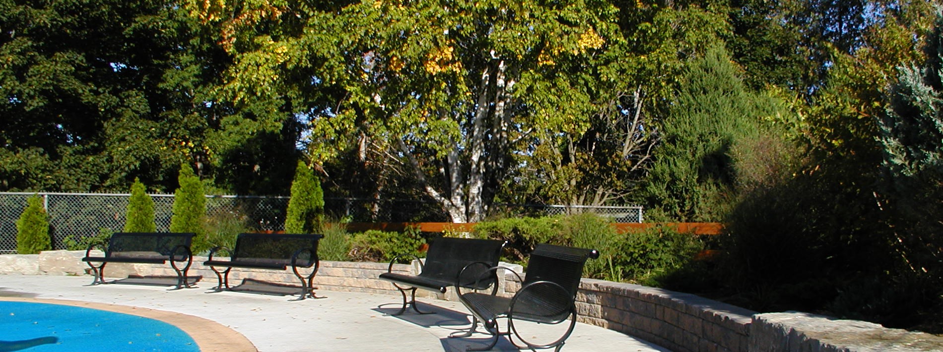 Splash pad benches