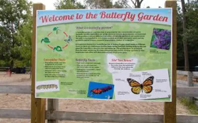 Welcome to the butterfly garden sign
